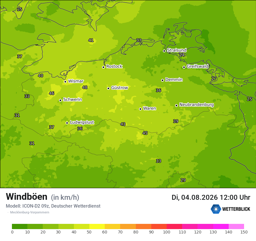 Maximale Windböen