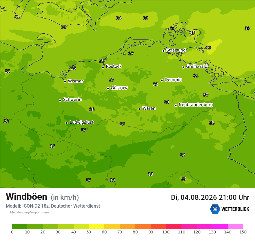 Maximale Windböen