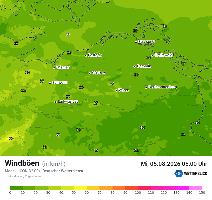 Maximale Windböen