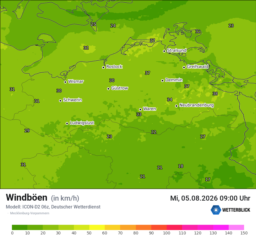 Maximale Windböen