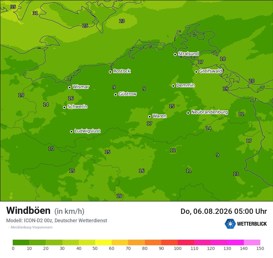 Maximale Windböen