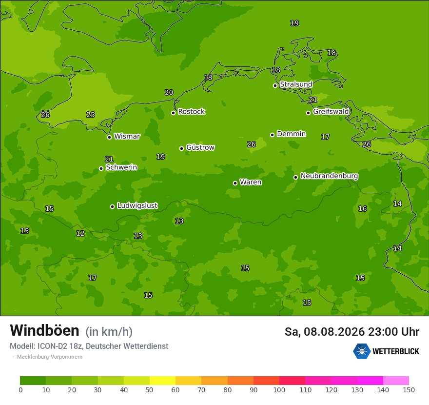 Maximale Windböen