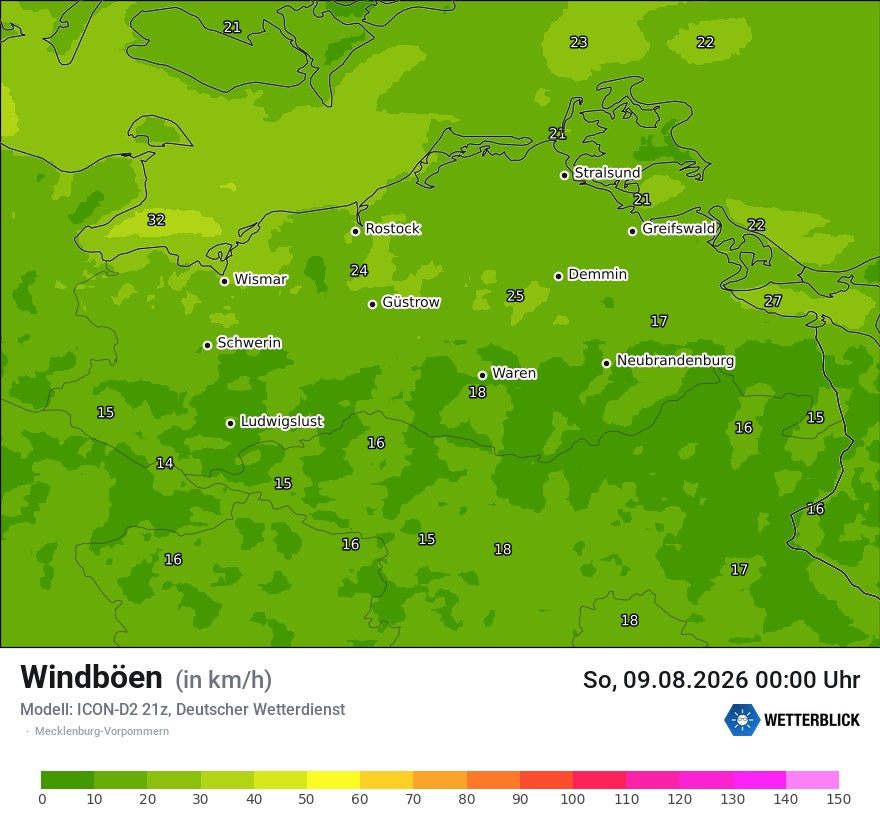 Maximale Windböen
