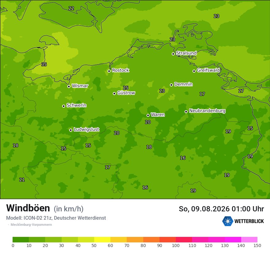 Maximale Windböen