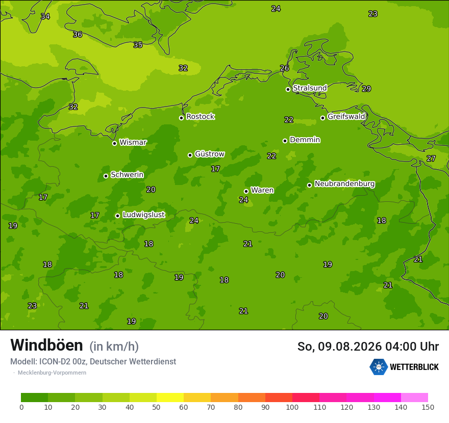 Maximale Windböen