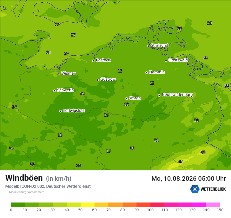 Maximale Windböen