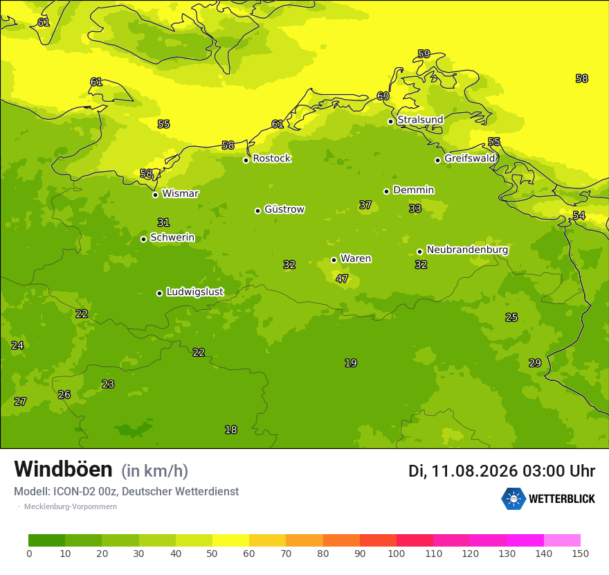 Maximale Windböen