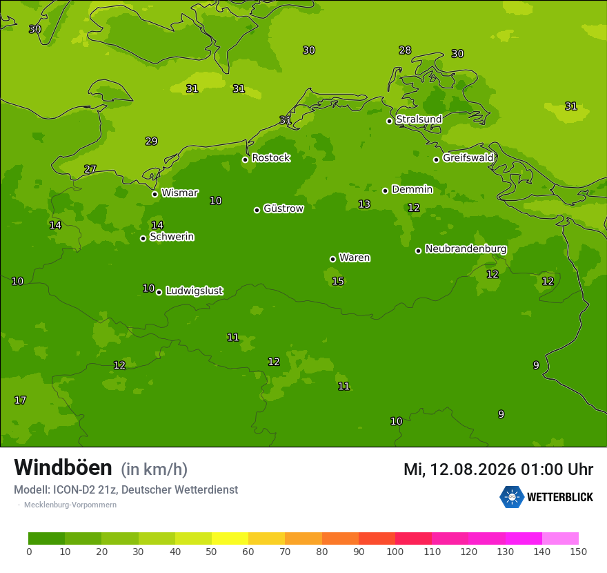 Maximale Windböen