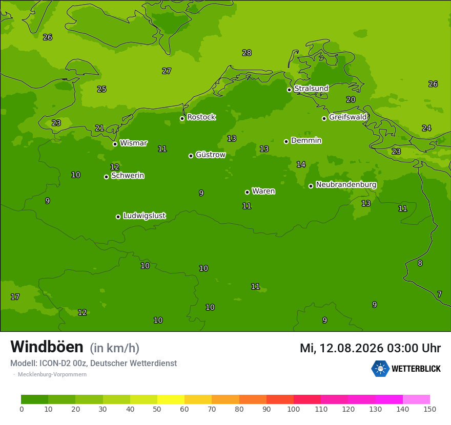 Maximale Windböen