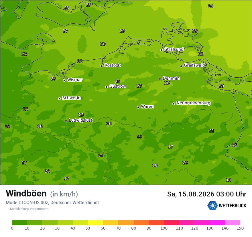 Maximale Windböen