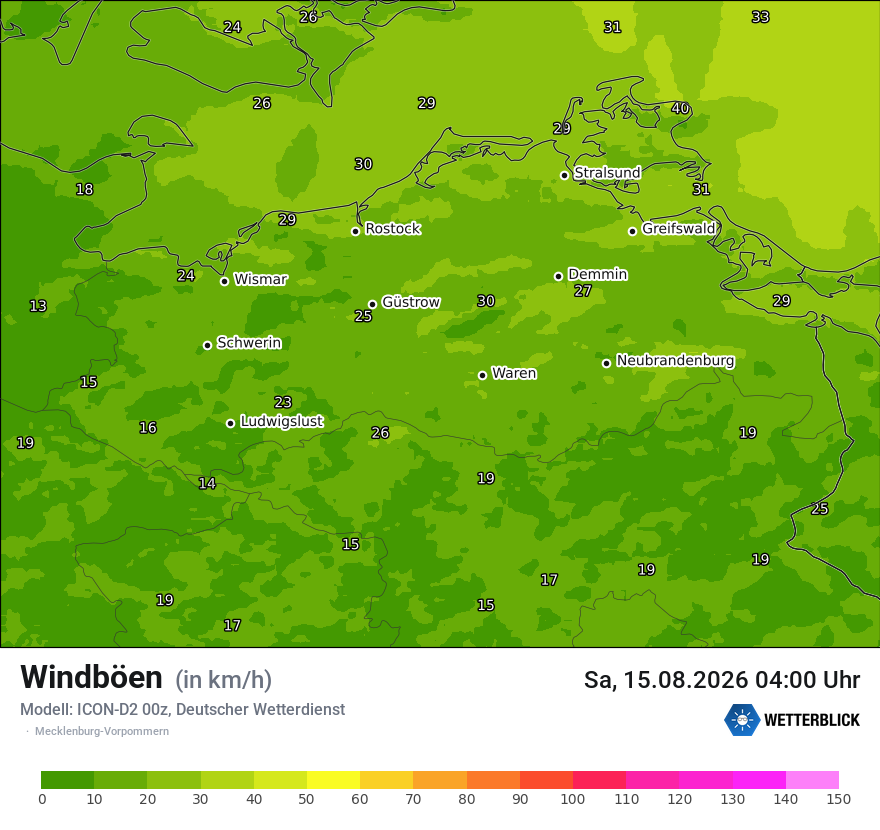 Maximale Windböen
