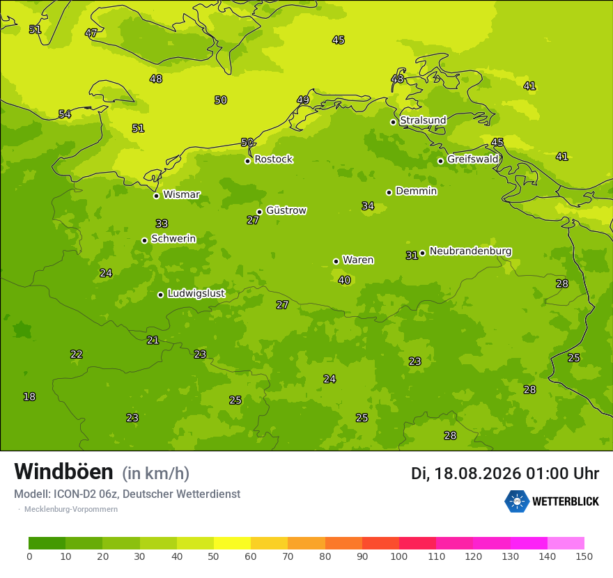 Maximale Windböen