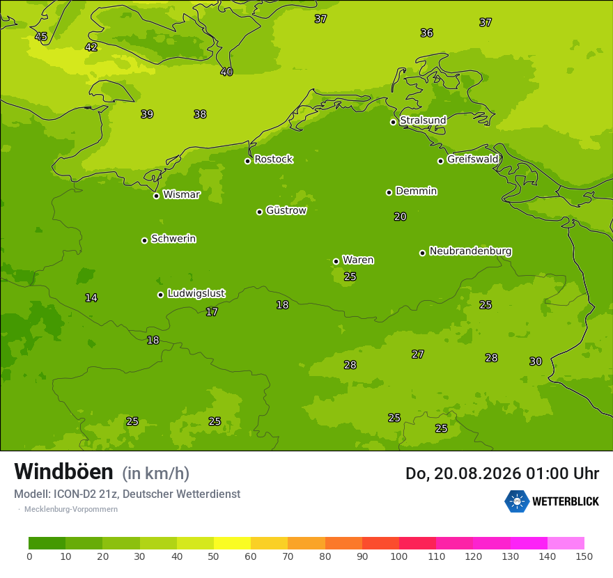 Maximale Windböen