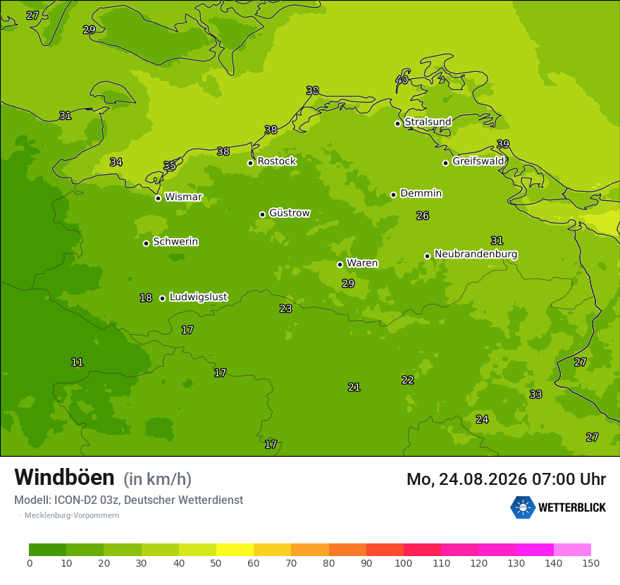 Maximale Windböen
