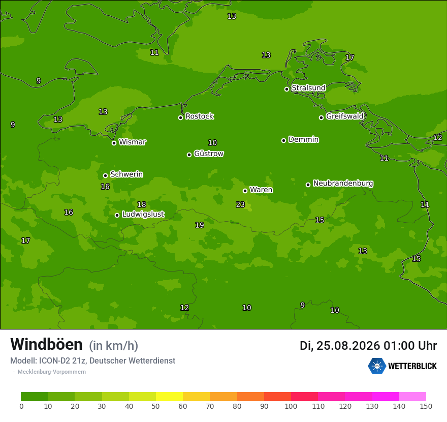Maximale Windböen