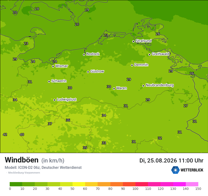Maximale Windböen