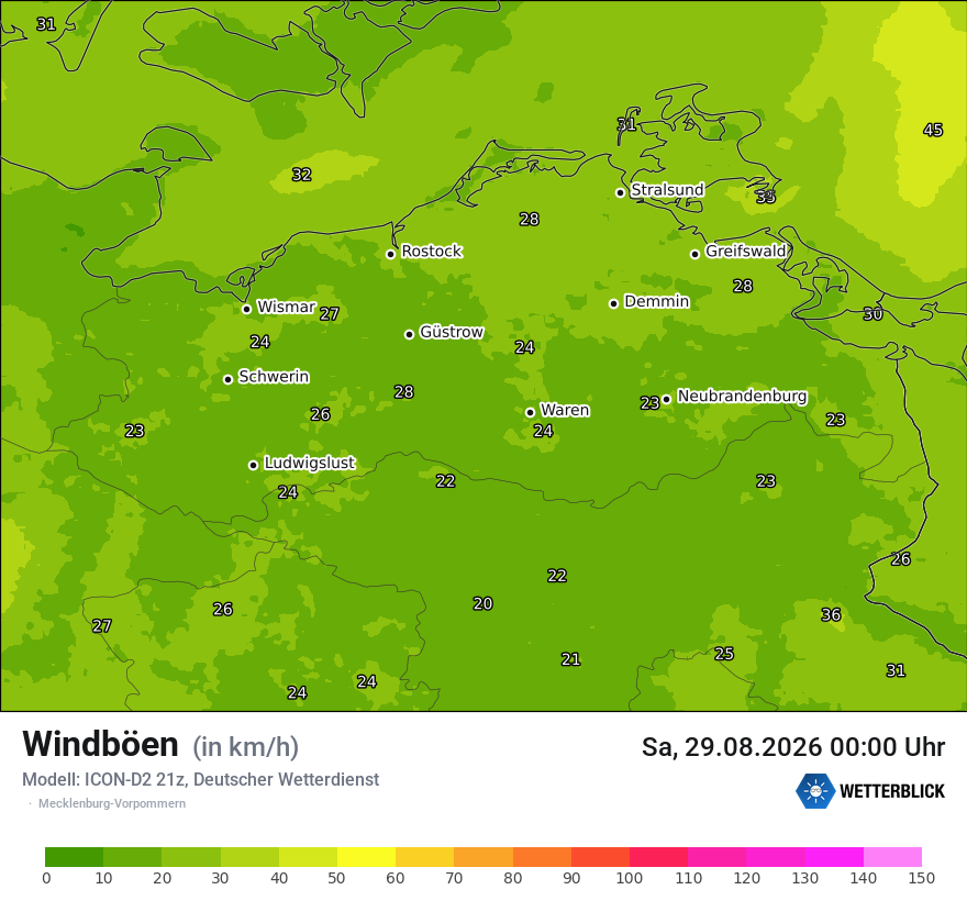 Maximale Windböen