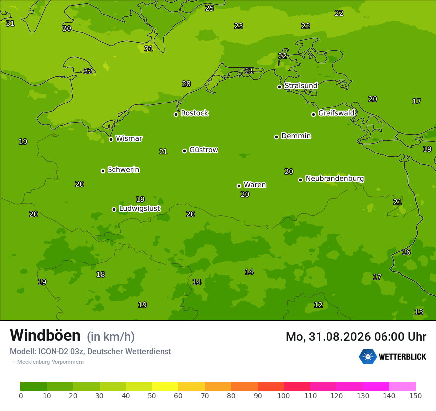 Maximale Windböen