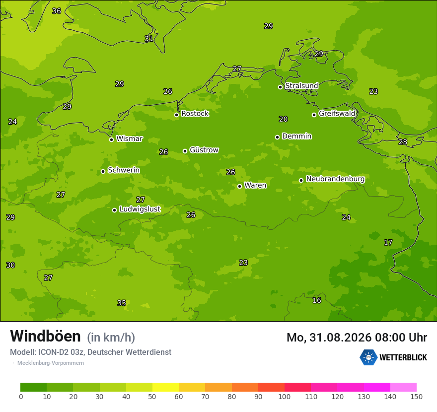 Maximale Windböen