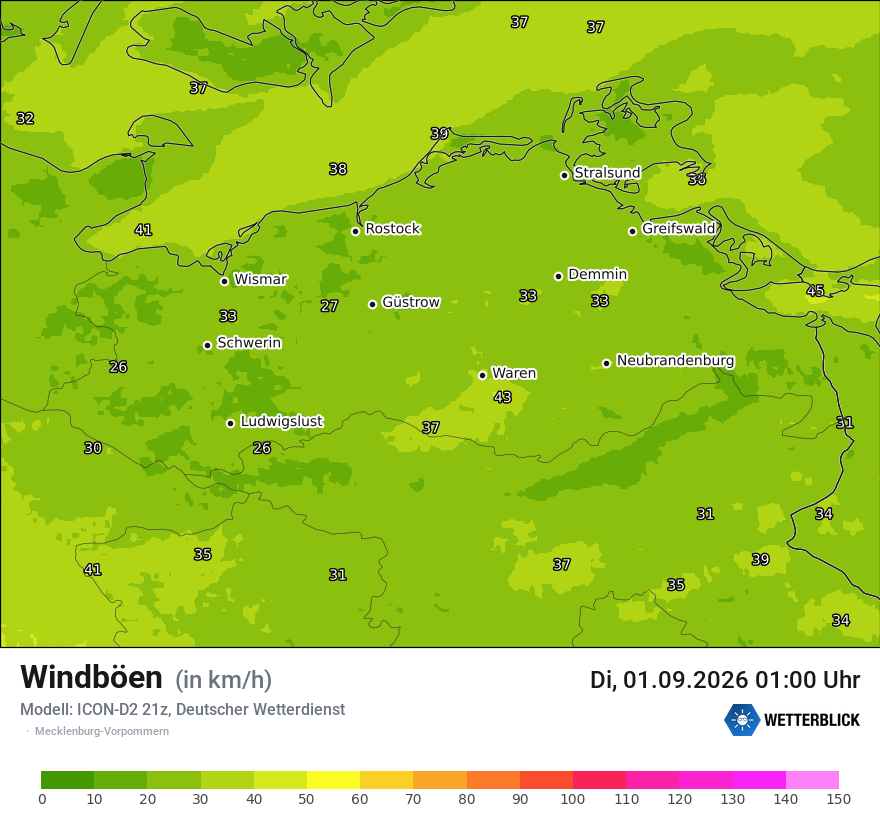 Maximale Windböen