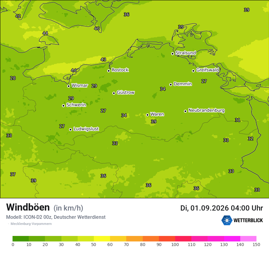 Maximale Windböen