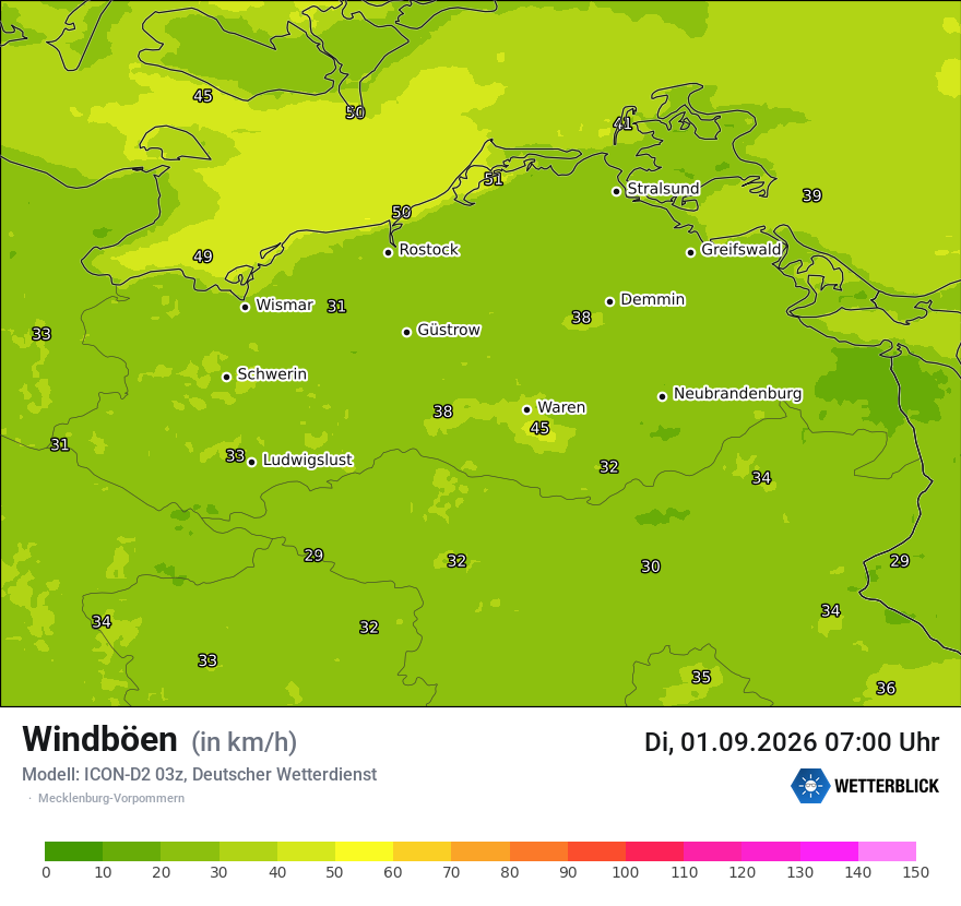 Maximale Windböen