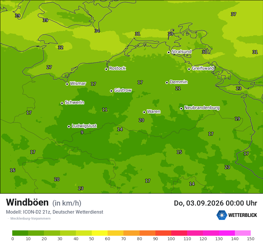 Maximale Windböen