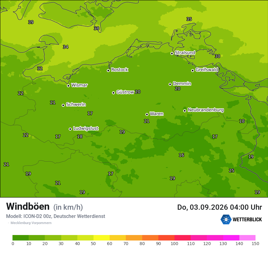Maximale Windböen
