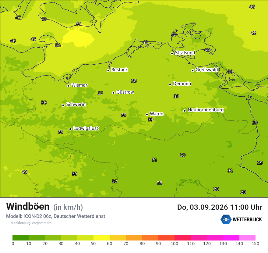 Maximale Windböen