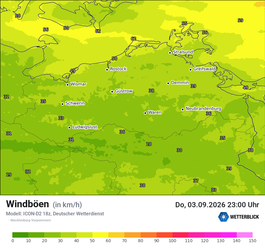 Maximale Windböen