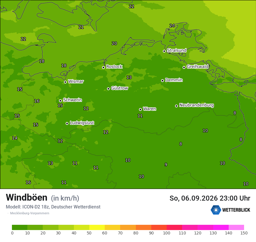 Maximale Windböen