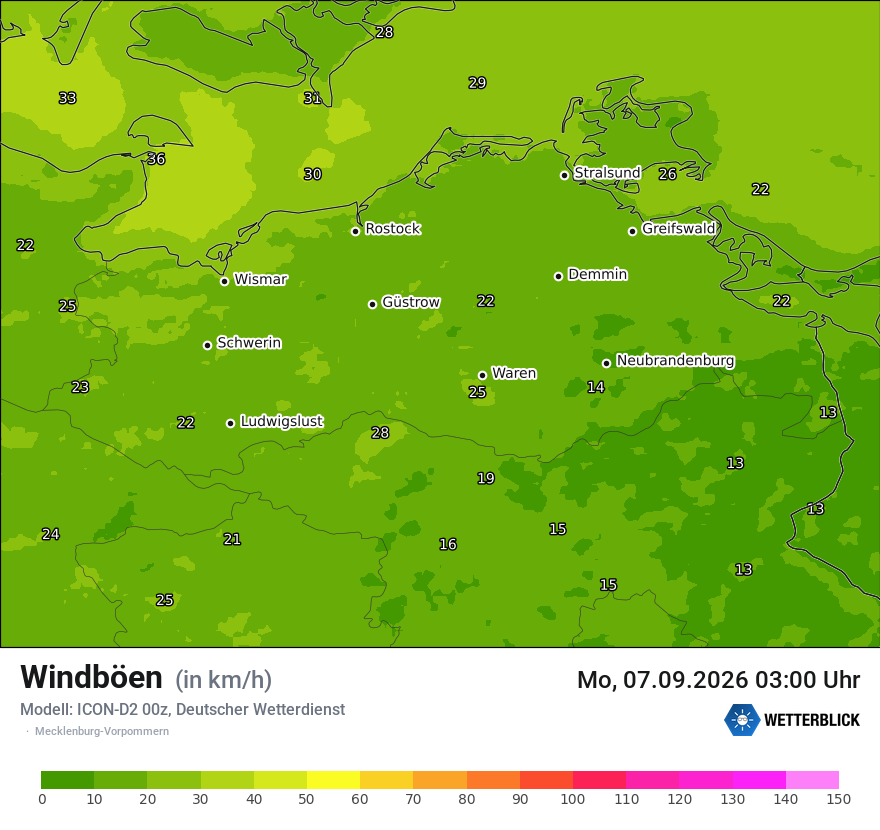 Maximale Windböen