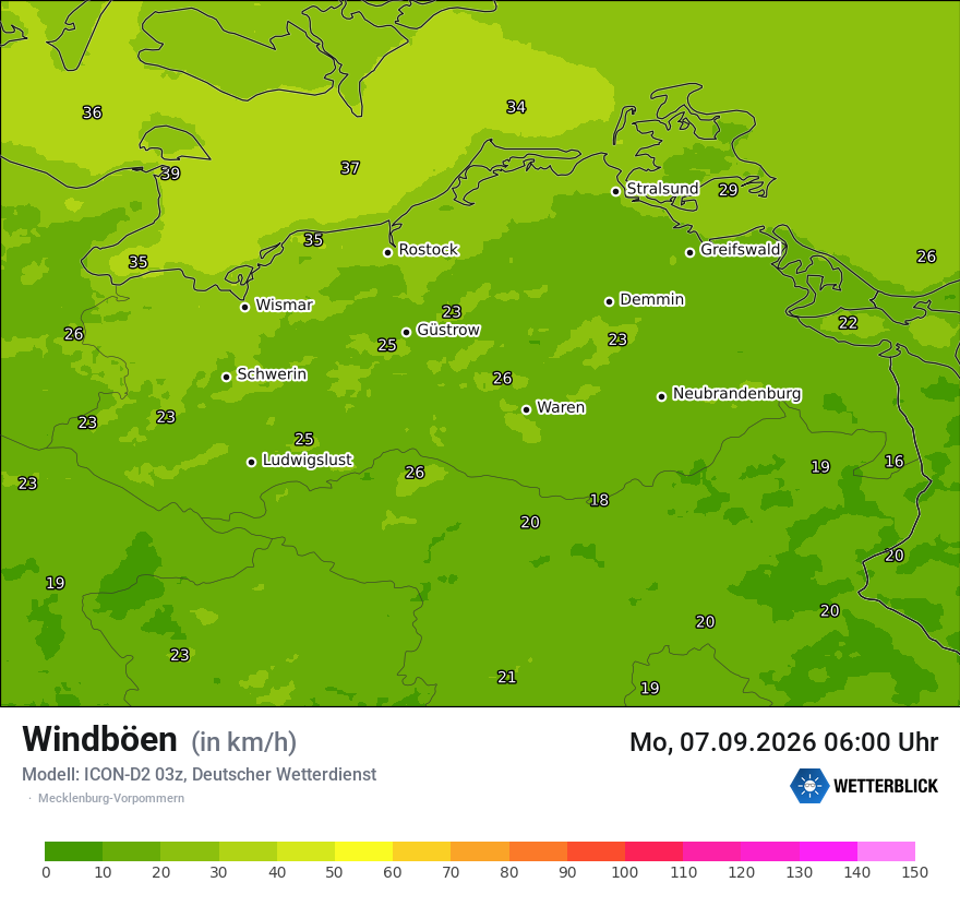 Maximale Windböen