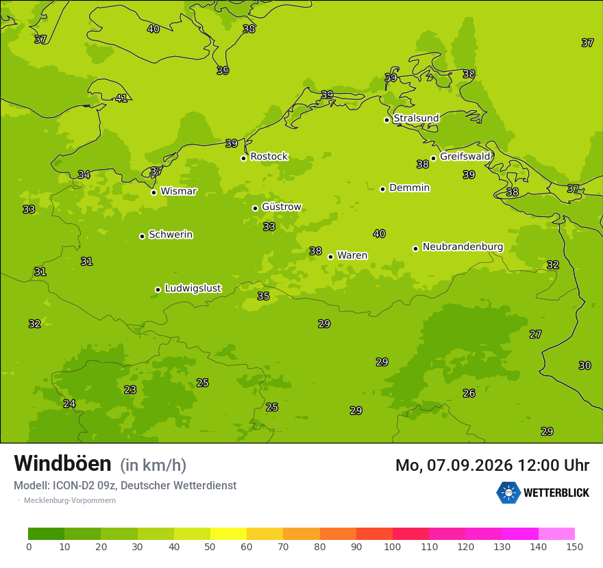 Maximale Windböen
