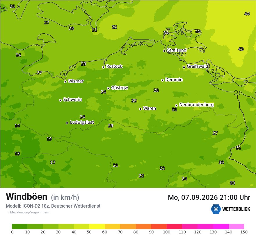 Maximale Windböen
