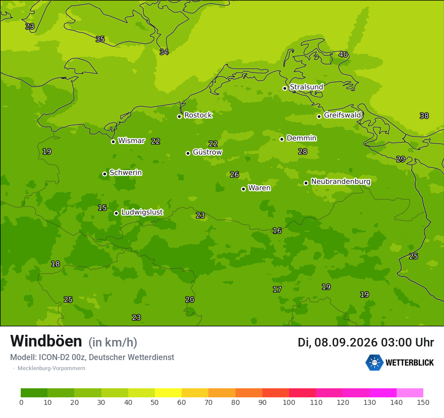 Maximale Windböen