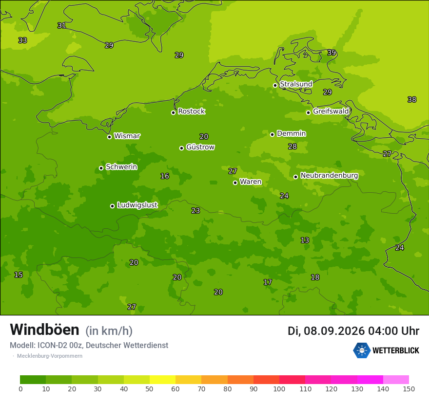 Maximale Windböen