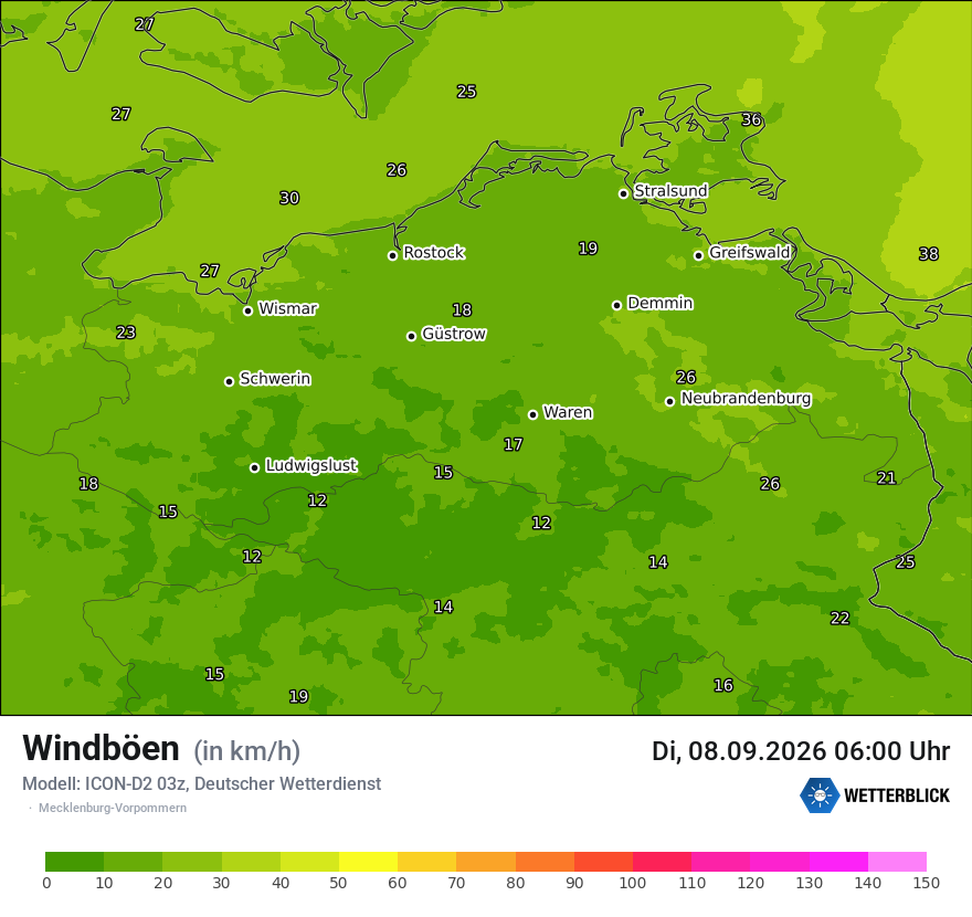 Maximale Windböen