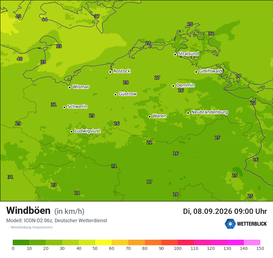 Maximale Windböen