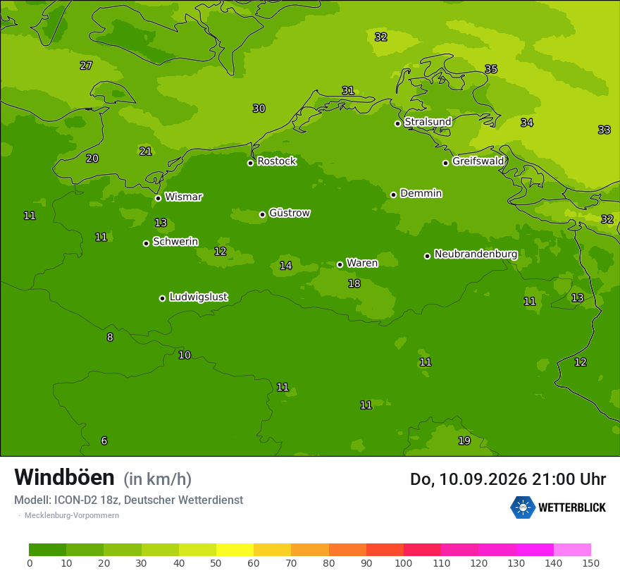 Maximale Windböen