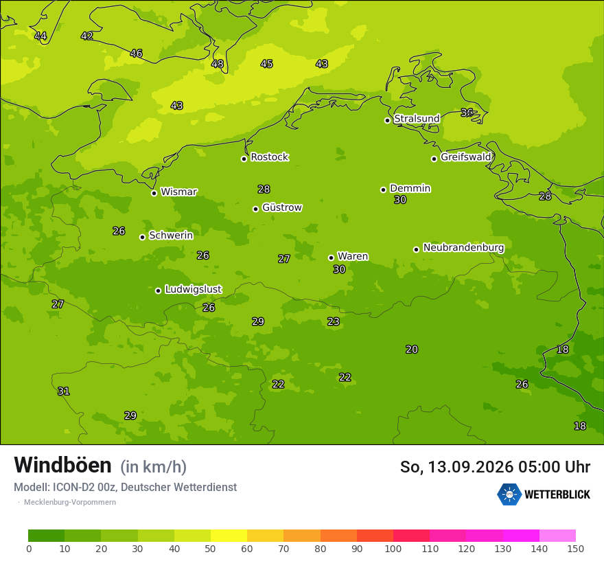 Maximale Windböen