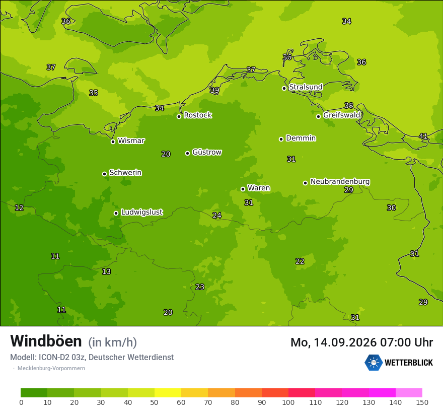 Maximale Windböen