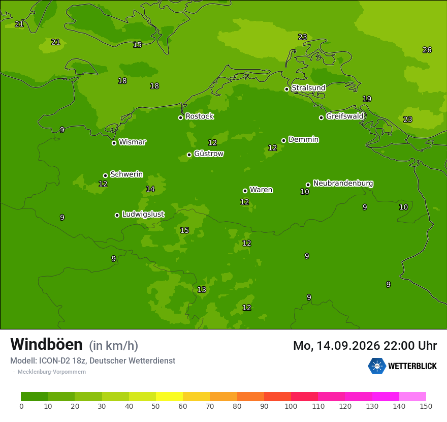 Maximale Windböen