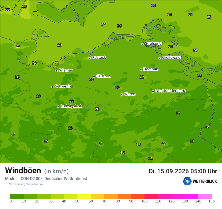 Maximale Windböen