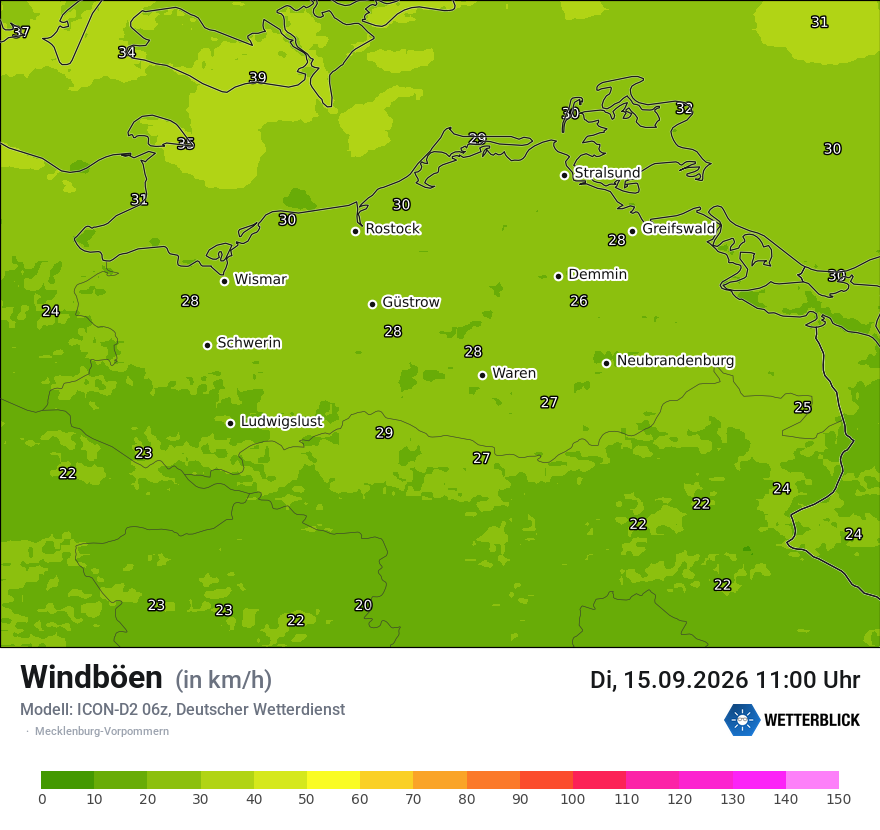 Maximale Windböen