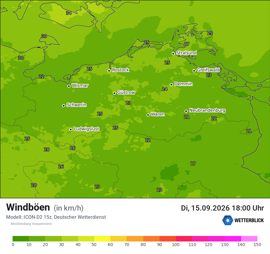 Maximale Windböen