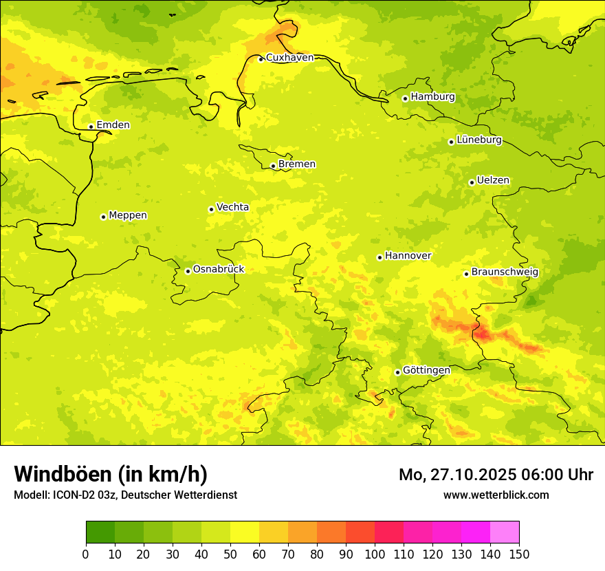 Modellkarten Windgeschwindigkeit Modellkarten Windgeschwindigkeit