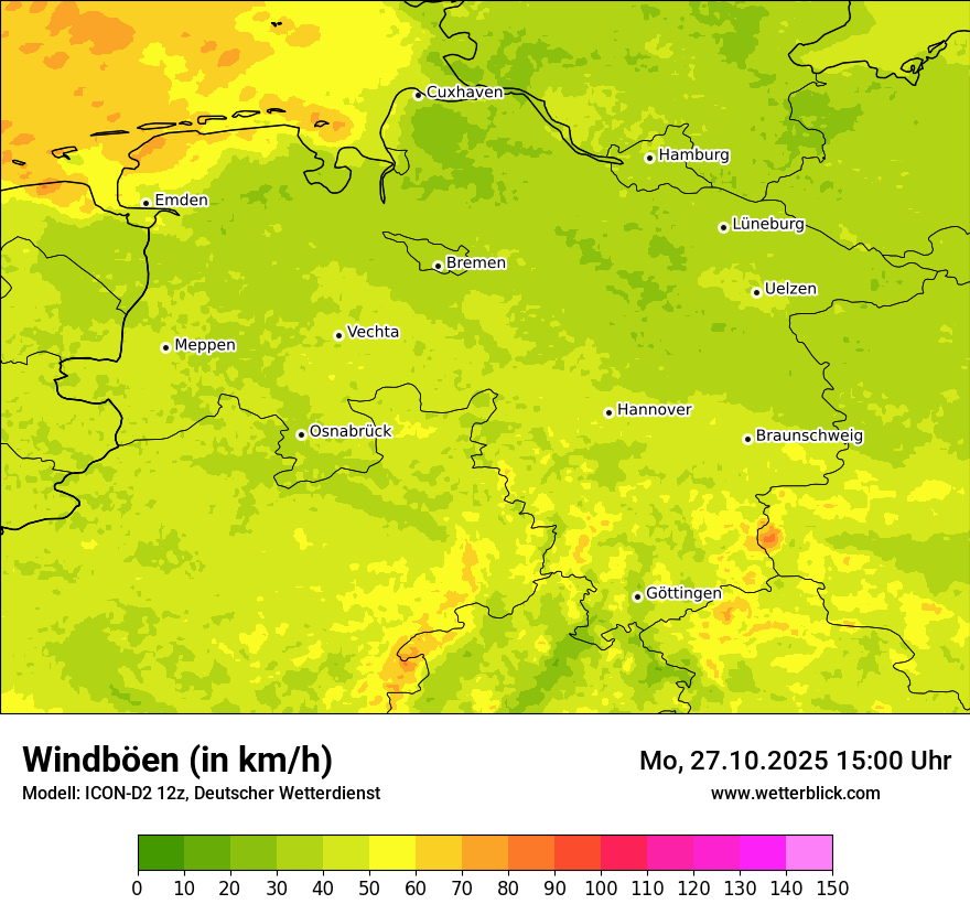 Modellkarten Windgeschwindigkeit Modellkarten Windgeschwindigkeit