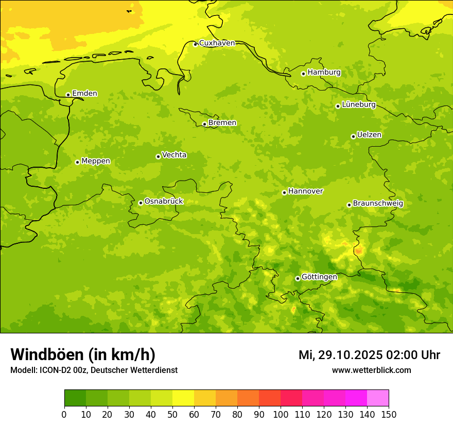 Modellkarten Windgeschwindigkeit Modellkarten Windgeschwindigkeit