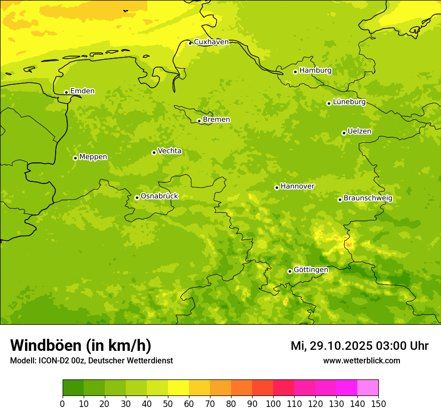 Modellkarten Windgeschwindigkeit Modellkarten Windgeschwindigkeit